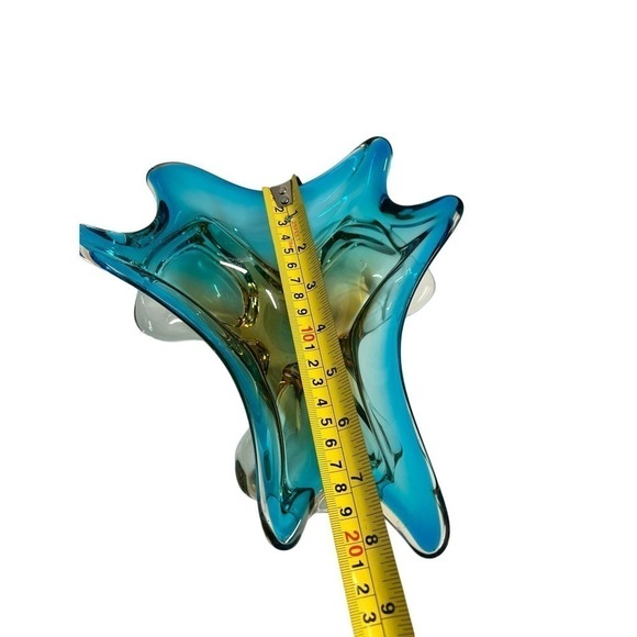 Mid 20th Century Modern Decorative Hand Made Freeform Abstract Murano art Bowl - Picture 5 of 5